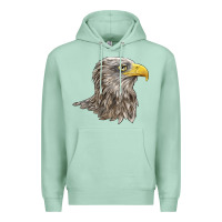 Seafoam American White Sea Eagle Head Premium Hoodie - LillyAllenDesigns