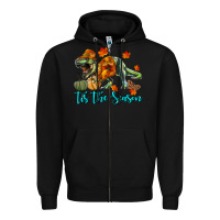 Black t rex tis the season Zipper Hoodie - RanaPortraitStore