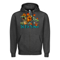 Charcoal Heather t rex tis the season Zipper Hoodie - RanaPortraitStore
