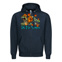 Navy t rex tis the season Zipper Hoodie - RanaPortraitStore