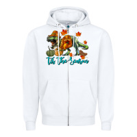 White t rex tis the season Zipper Hoodie - RanaPortraitStore
