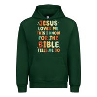 Forest Green jesus loves me this i know for the bible tells me Urban Hoodie - MaliasSmallBusiness