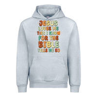 Heather Grey jesus loves me this i know for the bible tells me Urban Hoodie - MaliasSmallBusiness