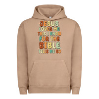 Pigment Burro jesus loves me this i know for the bible tells me Urban Hoodie - MaliasSmallBusiness