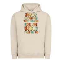 Pigment French Oak jesus loves me this i know for the bible tells me Urban Hoodie - MaliasSmallBusiness