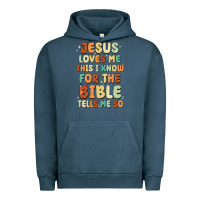 Pigment Midnight Navy jesus loves me this i know for the bible tells me Urban Hoodie - MaliasSmallBusiness