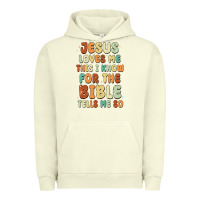 Pigment Pistachio jesus loves me this i know for the bible tells me Urban Hoodie - MaliasSmallBusiness