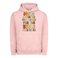 Pigment Salmon jesus loves me this i know for the bible tells me Urban Hoodie - MaliasSmallBusiness