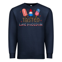 Navy tasted like freedom Premium Sweatshirt - CowhideDigitalArt