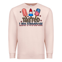 Pale Pink tasted like freedom Premium Sweatshirt - CowhideDigitalArt