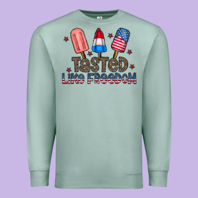 Tasted Like Freedom Premium Sweatshirt Designed By Cowhidedigitalart