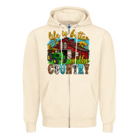 Sandshell life is better in the country western Zipper Hoodie - texasbilliewilder