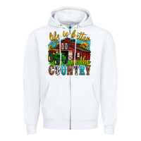 White life is better in the country western Zipper Hoodie - texasbilliewilder