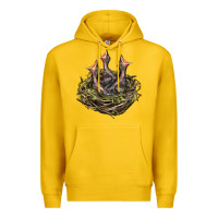 Lemon Bird Nest With Baby Birds Premium Hoodie - LillyAllenDesigns