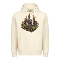 Sandshell Bird Nest With Baby Birds Premium Hoodie - LillyAllenDesigns