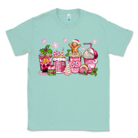 Seafoam pink christmas coffee cups Classic Tee - Zillion Design Studio