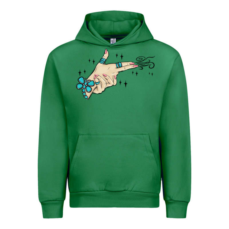 Western Turquoise Gun Hand Urban Hoodie by MaliasSmallBusiness | Teevron
