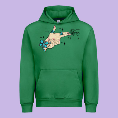 Western Turquoise Gun Hand Urban Hoodie Designed By Maliassmallbusiness