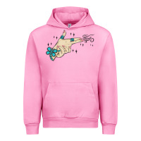 Fuchsia Pink western turquoise gun hand Urban Hoodie - MaliasSmallBusiness