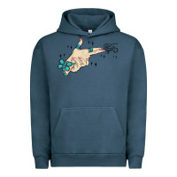Pigment Midnight Navy western turquoise gun hand Urban Hoodie - MaliasSmallBusiness