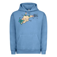 Pigment Pebble Blue western turquoise gun hand Urban Hoodie - MaliasSmallBusiness