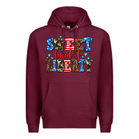 Burgundy sweet land of liberty Premium Hoodie - AdoDesignShop