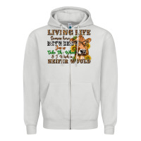 Dove Grey living life somewhere between jesus take the wheel Zipper Hoodie - texasbilliewilder