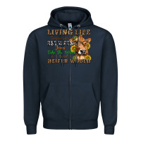 Navy living life somewhere between jesus take the wheel Zipper Hoodie - texasbilliewilder