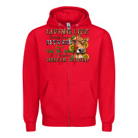 Red living life somewhere between jesus take the wheel Zipper Hoodie - texasbilliewilder