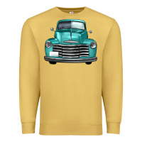 Antique Gold western truck front view Premium Sweatshirt - FaDigitalArtStudio