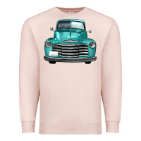 Pale Pink western truck front view Premium Sweatshirt - FaDigitalArtStudio