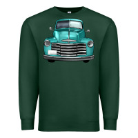 Sports Green western truck front view Premium Sweatshirt - FaDigitalArtStudio