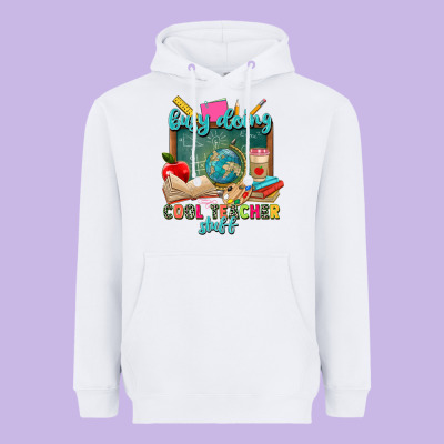 Busy Doing Cool Teacher Stuff Heavyweight Hoodie Designed By Zillion Design Studio