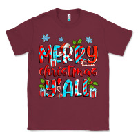 Burgundy merry christmas y'all Classic Tee - Zillion Design Studio