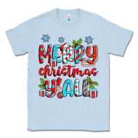 Dusty Blue merry christmas y'all Classic Tee - Zillion Design Studio