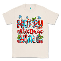 Natural merry christmas y'all Classic Tee - Zillion Design Studio