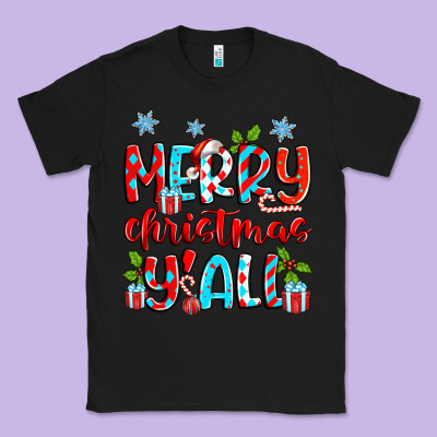 Merry Christmas Y'all Classic Tee Designed By Zillion Design Studio