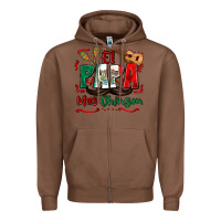Chestnut el papa mas chingon Zipper Hoodie - Zillion Design Studio