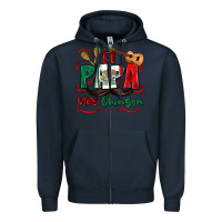 Navy el papa mas chingon Zipper Hoodie - Zillion Design Studio