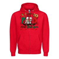 Red el papa mas chingon Zipper Hoodie - Zillion Design Studio