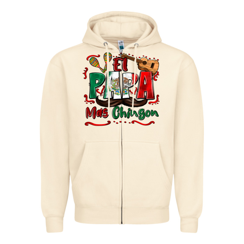 El Papa Mas Chingon Zipper Hoodie by Zillion Design Studio | Teevron
