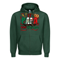 Sports Green el papa mas chingon Zipper Hoodie - Zillion Design Studio