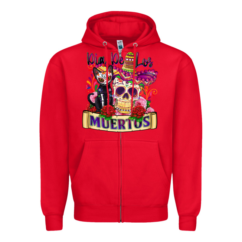 Dia De Los Muertos Zipper Hoodie by Zillion Design Studio | Teevron