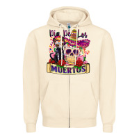 Sandshell dia de los muertos Zipper Hoodie - Zillion Design Studio