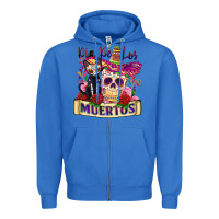 True Royal dia de los muertos Zipper Hoodie - Zillion Design Studio