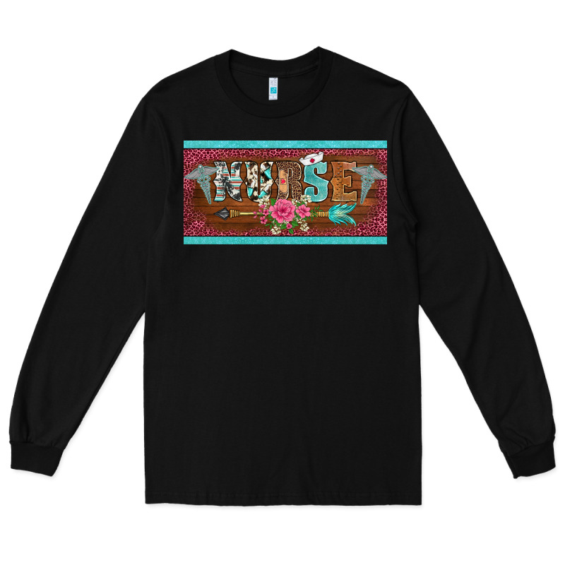 Western Nurse With Medical  Symbol Caduceus And Arrow License Plate Te Long Sleeve Tee by BarkalooDesign | Teevron