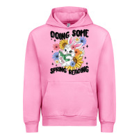 Fuchsia Pink doing some spring reading Urban Hoodie - MaliasSmallBusiness