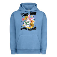 Pigment Pebble Blue doing some spring reading Urban Hoodie - MaliasSmallBusiness