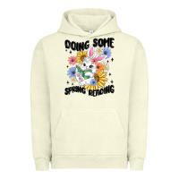 Pigment Pistachio doing some spring reading Urban Hoodie - MaliasSmallBusiness