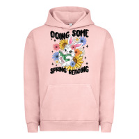 Pigment Salmon doing some spring reading Urban Hoodie - MaliasSmallBusiness